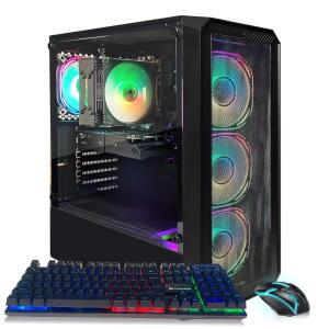 STGAubron 게이밍 PC 컴퓨터 데스크톱, 13세대 인텔 코어 i5-13400F(최대 4.6G), 지포스 RTX 3050 6G, 16G DDR4, 512G SSD, RGB 팬 x4, WiFi 6 및 BT 5.2, Windows 11