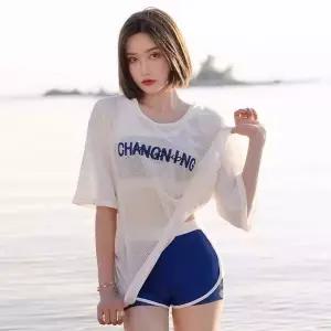 나시 반바지 3종세트 래쉬가드 팬츠 수영복 루즈핏 상의 비치웨어