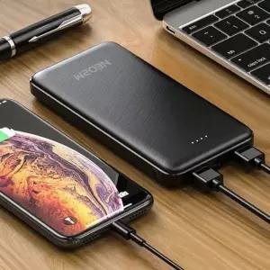 듀얼 보조배터리 10000mAh 2.1A C타입 대용량 USB 2포트 선풍기조끼 보조밧데리