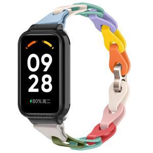 Xiaomi Mi band 8 용 체인 실리콘 밴드 8Active  여자 여성 스트랩 활성 고무 시계
