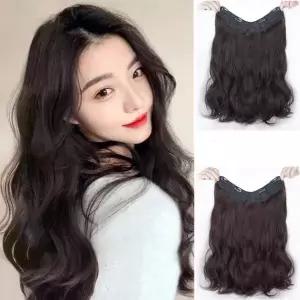 긴머리 웨이브 반가발 파마머리 부분 여신 붙임 머리 부분