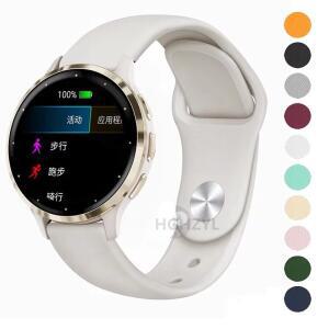 여성용 실리콘 스마트 워치 스트랩 손목 밴드, Garmin Venu 3S 2S Forerunner 165 265S 255 팔찌 시계 18mm