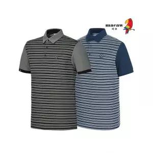 마코 남성ST패턴 배색 카라 반팔 티셔츠 MNM2TS22 785419