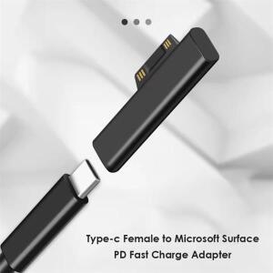 65W 102W PD  충전 USB C 전원 어댑터 마이크로 서피스 프로 X 8 7 6 5 4용 여성 컨버터 플러그