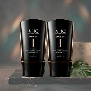 AHC 마스터즈 톤업 선세럼 50ml 2개 촉촉한 수분 광채 자외선차단제