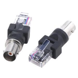 1개 블랙 니켈 도금 커넥터 BNC 암커넥터 RJ45 수커넥터 RF 어댑터 동축