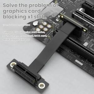 PCIe 3.0 x1 to 연장 케이블 5/10/15/20cm X1 라이저 180/90도 각도 1GB/s 장치용