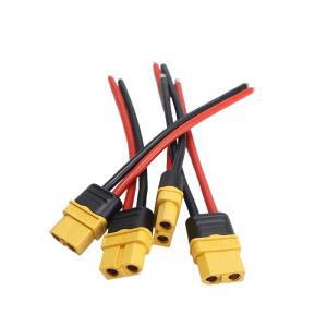 4개 XT60 수 암 커넥터 플러그와 14 AWG  실리콘 와이어 연장 케이블 RC 리포 배터리 FPV 드론 확장용