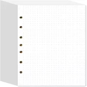 300장의 점선 필러 종이 팩 7개의 구멍 뚫린 플래너 리필 5 1/2 x 8 인치 링 미니 바인더 3개 또는 7개에