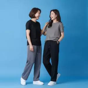 여름패션 편안한핏 냉감소재 쿨링 아이스 와이드 팬츠 2color / 여름 냉감 밴딩 와이드바지
