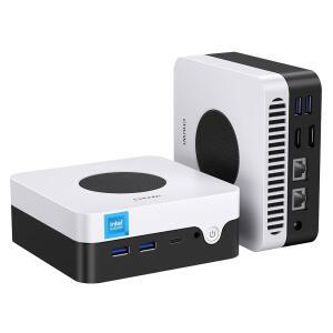 CHUWI LarkBox X 미니 PC, 인텔 4K BT5.2, 4.4GHz, 사무실, 10C/12T, Wi-Fi 가정, HDMI, 8GB 컴퓨터, 듀얼 디스플레이, 트리플 데스크탑 게임용 USB 3.2, 최대 SSD, 6, 256GB LAN i3-1220P, RAM