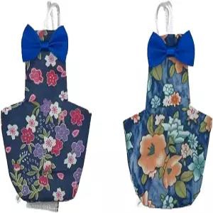 2 PCS 꽃 앵무새 기저귀 새 비행복 파란색 및 녹색 재사용 가능한 잉어 미니 마카우용 이너 레이어