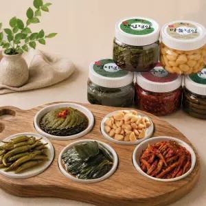 삼부자 명이나물 깻잎장아찌 마늘 고추 장아찌 5종 500g 1kg 절임 밑반찬 세트