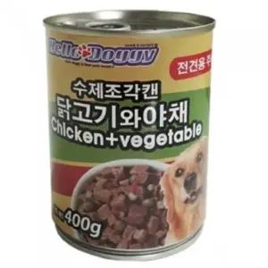 고품질 수제조각캔 닭고기와 야채400g(주식캔) 캔간식베스트 (WF0A975)