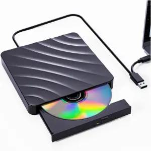 노트북용 QDSYLQ 외장 CD/DVD 드라이브 - USB 3.0 RW ROM용 버너 플레이어 PC/Mac용 광학 Windows