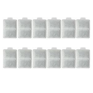 고양이 개 크기 2.75인치 X 1.75인치에 위스커 시티 자동 반려동물 분수와 호환되는 12팩 니스피라 교체용 소형 정수 필터