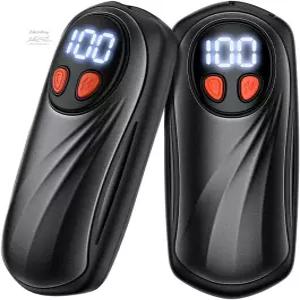 핸드 워머 충전식 2팩 6000mAh 전기 배터리 디스플레이 포함 5레벨 난방 재사용 가능한 휴대용 포켓 히터