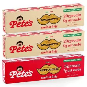 피트 파스타 스파게티 면 20g 단백질 무탄수화물 케토 이탈리아산 한 3팩 8온스
