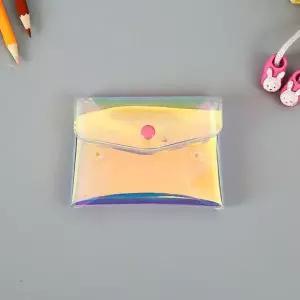 [셀러에이드]홀로그램 PVC 백 파우치 소형 10x8cm