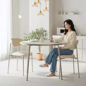 화이트 원형테이블 4인용 식탁 테이블 카페 원형식탁 4인용식탁 원형테이블 카페테이블