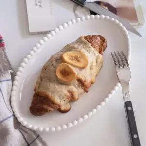 타원접시 도자기접시 오벌플레이트 플레이팅 디저트접시 타원접시 도자기접시 오벌접시