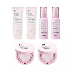 아트델리 톤업 선크림 50ml x2 + 선워터 100ml x2 + 선쿠션 15g x2_24482512_587813