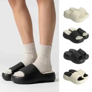 LS920 슬리퍼 더블쿠션 편안한 산책화 8cm 키높이 여성 HICKIES 미끄럼방지
