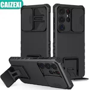 충격 방지 아머 슬라이드 보호 폰 케이스 삼성 S26 울트라 GxyS26 플러스 S26+ 5G 브래킷 스탠드 커버