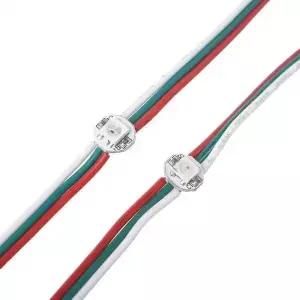 5cm/10cm/15cm 간격 투명/rgb/검정색 와이어 100 픽셀/문자열 WS2812B/SK6812 5V 주소 지정 가능 원형 조명
