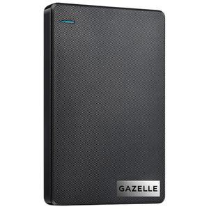 가젤 고속 1TB 울트라 슬림 휴대용 외장 하드 드라이브 - 2-in-1 타입 C & USB 3.0 PC Mac 노트북 PS4 Xbox 태블릿 모바일(블랙)과 호환 1년 보증