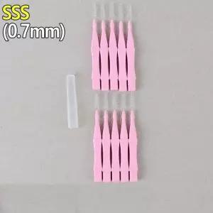 일자형 치간칫솔 위생캡 10P SSS (0.7mm) X3개 치간솔