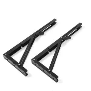선반대 블랙 40cm 블랙 2개입 접이식브라켓 접이식선반브라켓 벽선반지지대