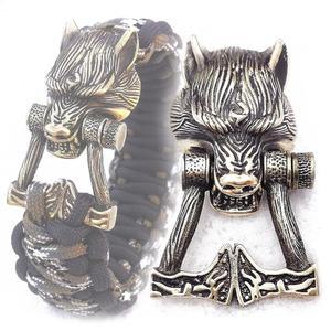 EDC 파라코드 버클 걸쇠 잠금 비드 울프 펜리 울버린 - 고급 DIY 금속 핸드 캐스트 팔찌 제작용 섀클