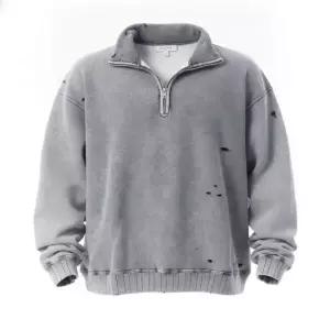 [미하라야스히로]MIHARA YASUHIRO 블리치 하프 집업 풀오버 A15PO566 GRAY 1025965