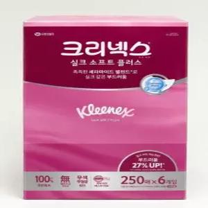 [크리넥스] 크리넥스 실크소프트 250매 6입 2팩 총12개입