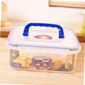 투명 정사각 손잡이 밀폐용기 1.5l 과일 식재료 보관 반찬통 1.5l보관용기 다용도보관함 냉장고정리