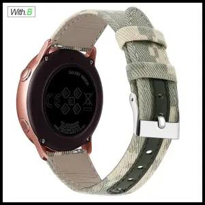 갤럭시워치 42mm 46mm용 패브릭 가죽밴드 스트랩