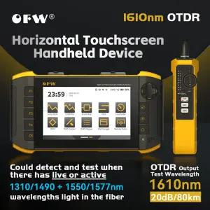 OFW 미니 OTDR 1610nm 20dB 광학 OTDR 광 반사계 액티브 광섬유 라이브 테스터 광 반사계 터치 스크린 OPM