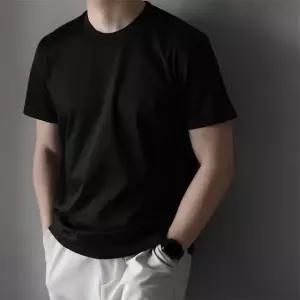 편안 캐주얼룩 심플 반팔티셔츠 오버핏 라운드 반팔티 홈웨어 여름티셔츠 (WF41D3B)