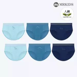 [엠알주니어]시원 쾌적한 인견 남아동 삼각팬티 인아웃 6종 MKBP 003set _P342213191