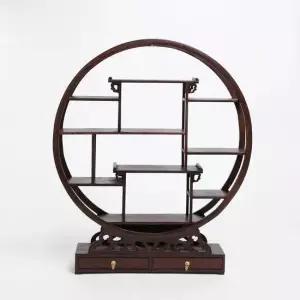 친절한탄씨 TBZ 한옥 카페장식 송악 찻잔 다관 장식장 60x70cm 작은진열대 수납장식장 빈티지인테리어
