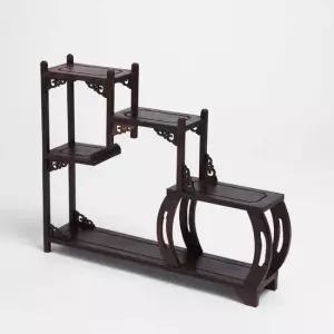친절한탄씨 TBZ 원목 인테리어 선반 상림 다관 장식장 36x29cm 찻잔장식 빈티지인테리어 작은진열대