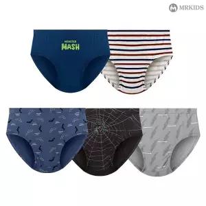 [엠알주니어]히어로 무형광 순면 남아삼각팬티 아동삼각속옷 5종세트_P347009870