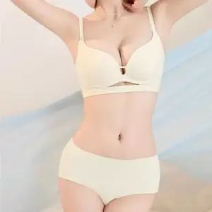 노와이어브라 여성 노와이어 심리스 브라팬티세트 편한 데일리 속옷