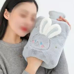 주머니 보온 포근 따뜻한 극세사 토끼 1리터 물주머니