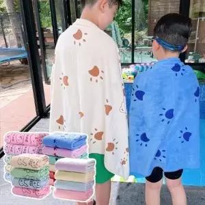 b2575 타월 타올 곰돌이 비치타올 4장세트 바스 수건