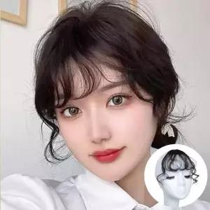 [셀러에이드]S컬 웨이브 앞머리 가발 헤어피스 옆머리 부분가발 펌