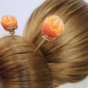 [MEK17N3566]제주소품 기본 헤어핀 감귤 비녀