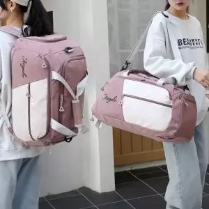 여행 용 백 보스턴 백팩 헬스 옷 짐 가방 다크핑크
