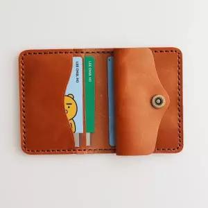 동전수납 카드지갑 베지터블 투톤브라운